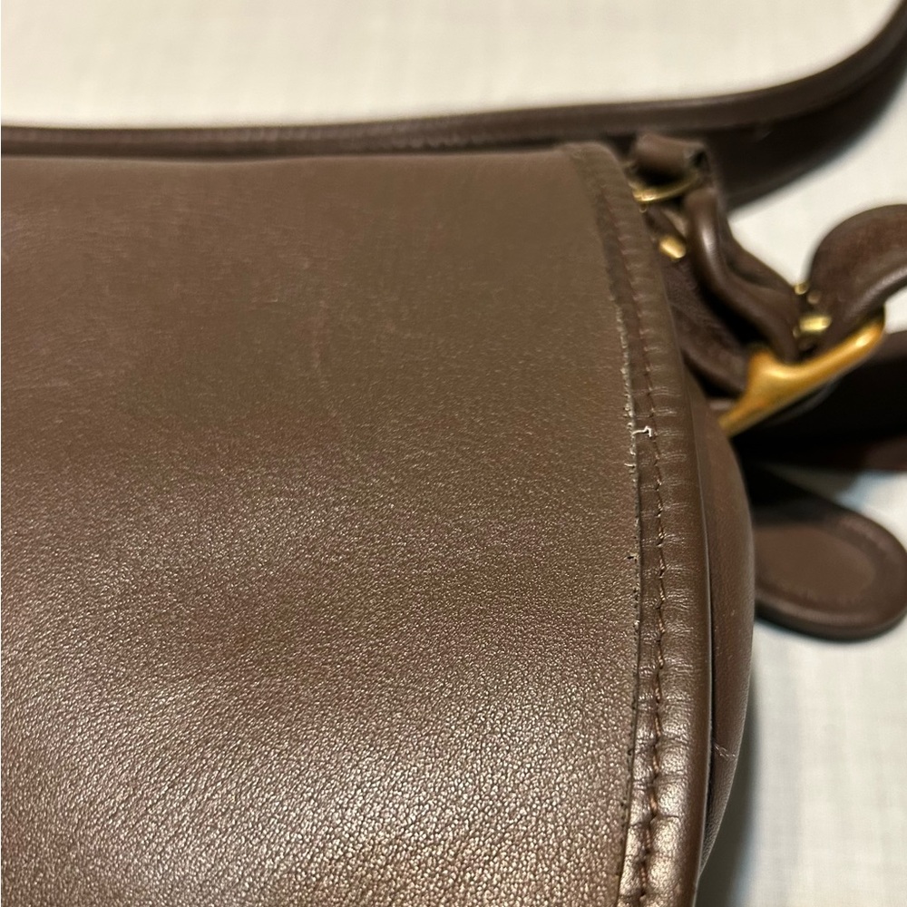 Vintage Coach 9951 Shoulder Messenger Dark Brown Leather Bag. - Picture 7 of 14